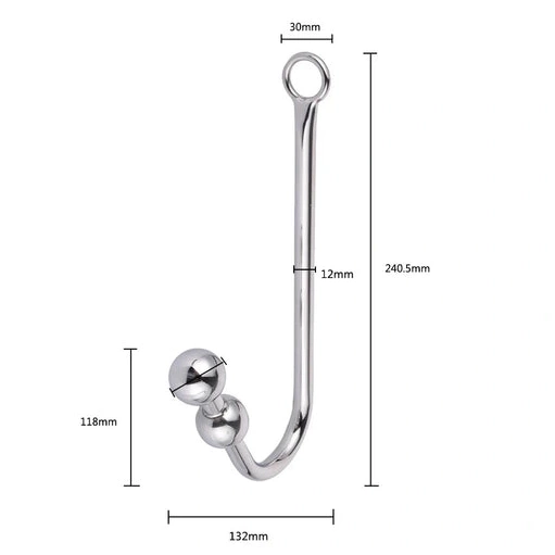 Elegant Anal with Beaded Collar and 5334 Hook Cuffs 1019